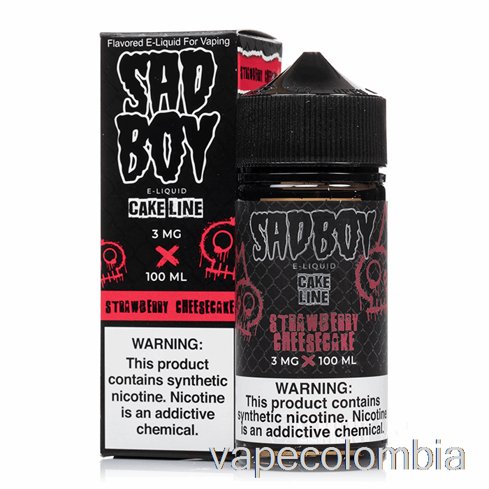 Vape Kit Completo Tarta De Queso Y Fresa - Sadboy - 100ml 3mg